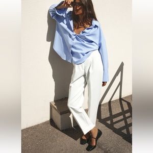 ZARA tapered turn up cuff pants - NWT - SIZE SMALL